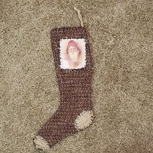 Handmade Kris‎ Kringle Stocking knitted stitched handcrafted multicolor